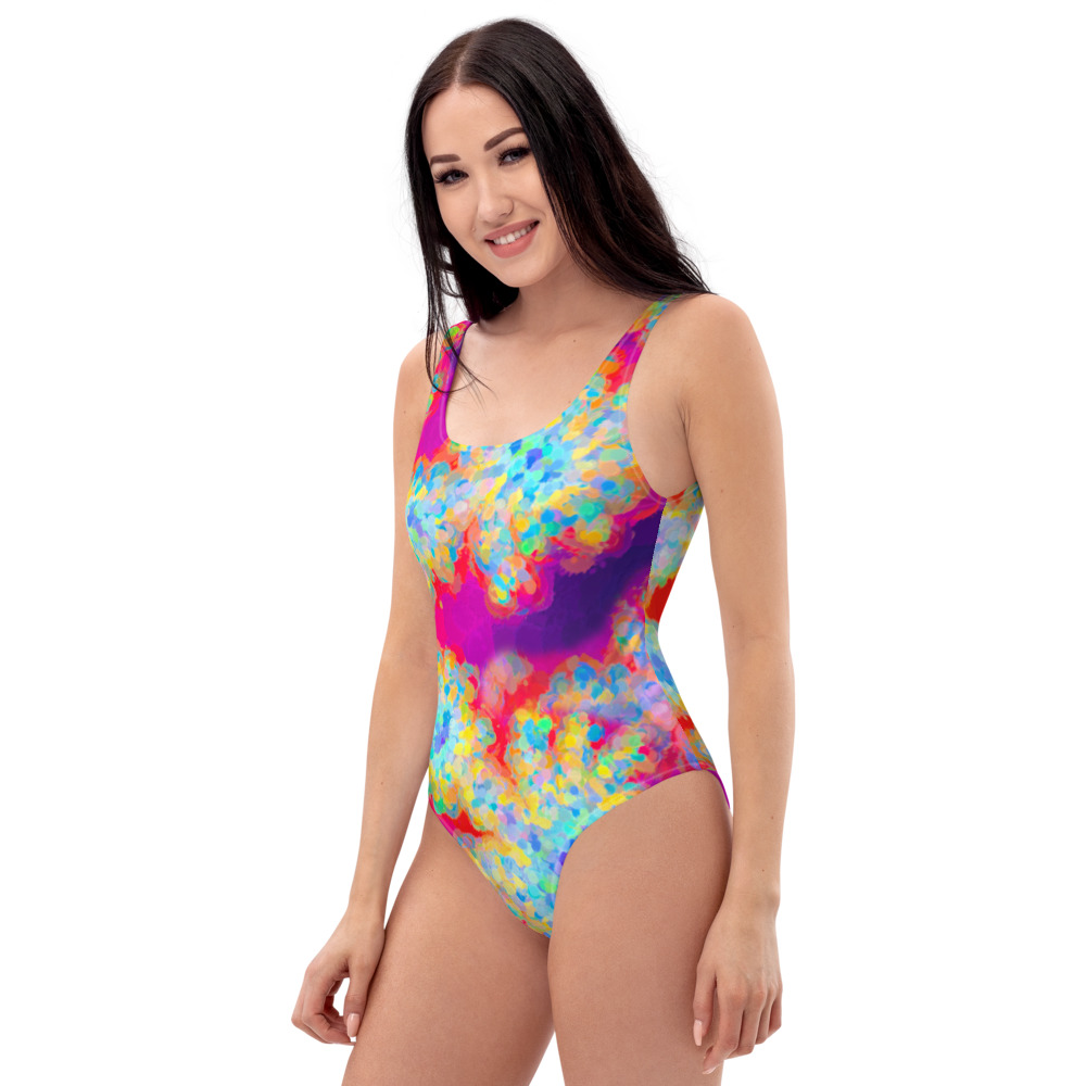 One-Piece Swimsuit – FRACTAL TIE DYE 478332 – By Michael B. Lloyd — view 3