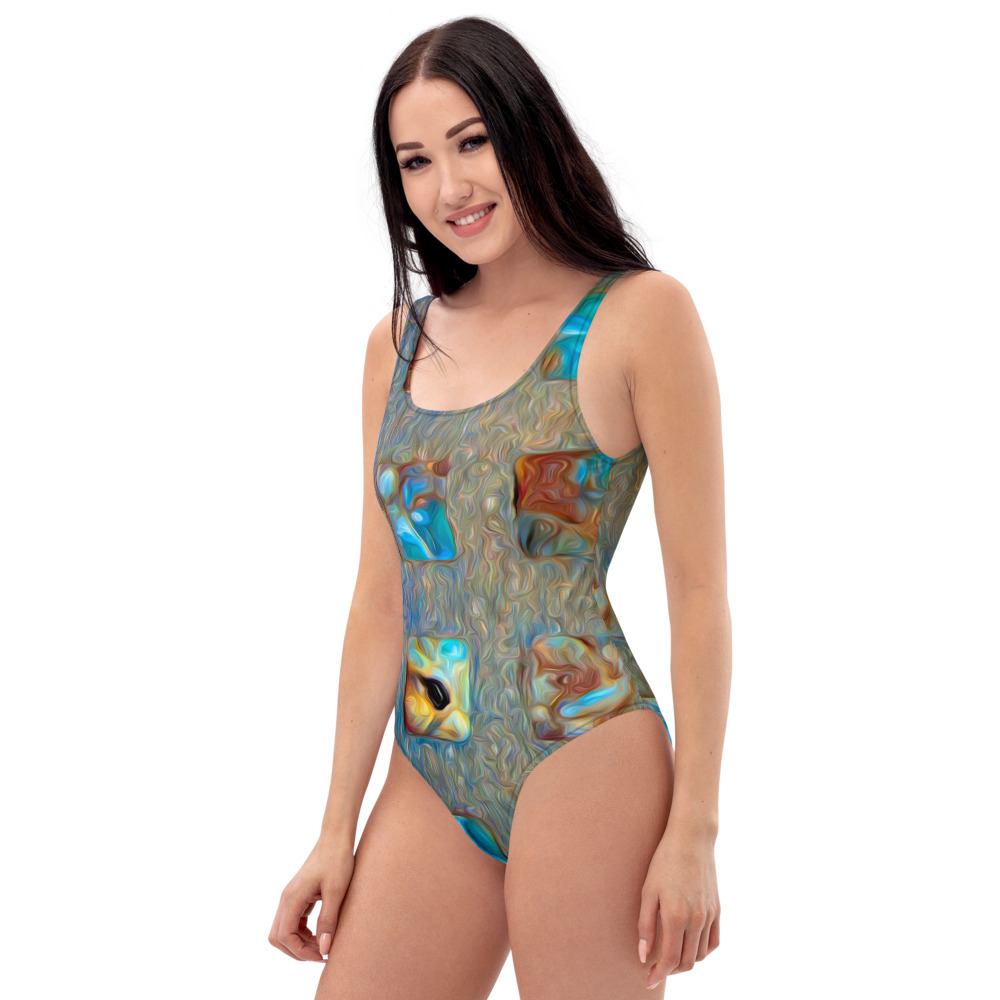 One-Piece Swimsuit - BROKEN GLASS BLOCKS-9833 - By Michael B. Lloyd - Image 3