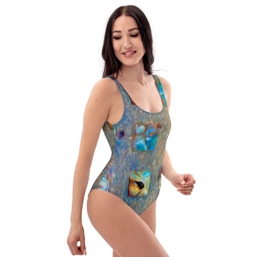 One-Piece Swimsuit - BROKEN GLASS BLOCKS-9833 - By Michael B. Lloyd - Image 2