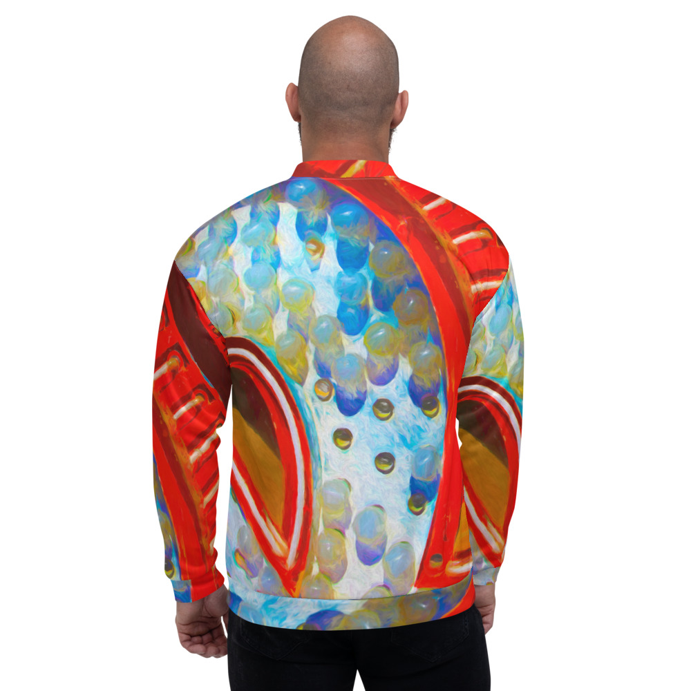 Unisex Bomber Jacket - R IS FOR RED - By Michael B Lloyd 9484 - Image 2