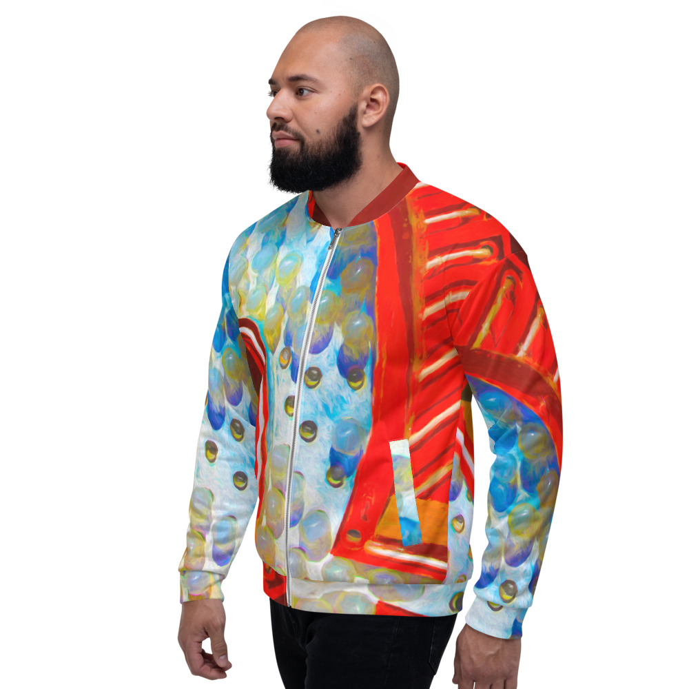 Unisex Bomber Jacket - R IS FOR RED - By Michael B Lloyd 9484 - Image 4