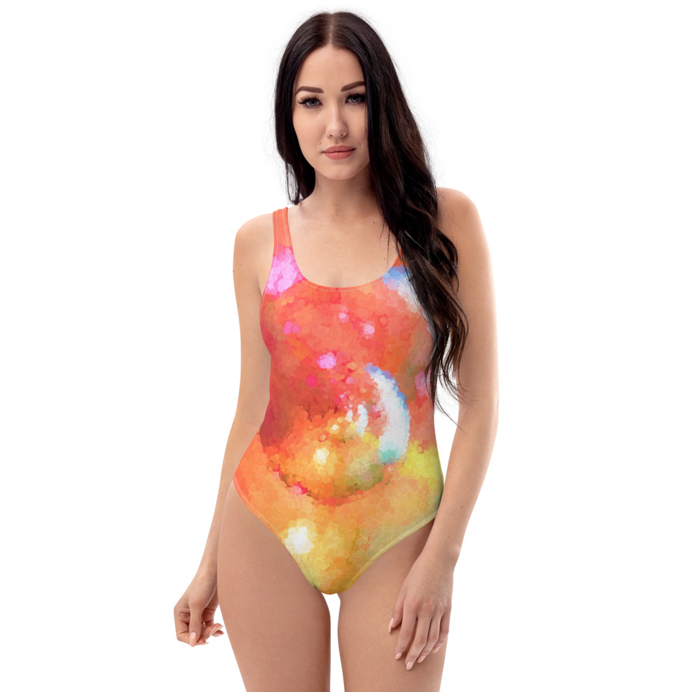 One-Piece Swimsuit - SPIRAL IMPASTO SWIRL 637723 BG - By Michael B. Lloyd