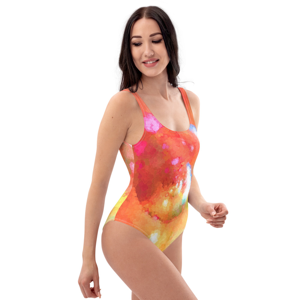 One-Piece Swimsuit - SPIRAL IMPASTO SWIRL 637723 BG - By Michael B. Lloyd - Image 2
