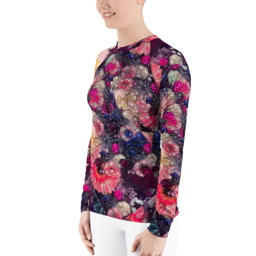 Women's Rash Guard - Michele Crimson Inspiration 17770087 - By Michael B Lloyd - Image 3