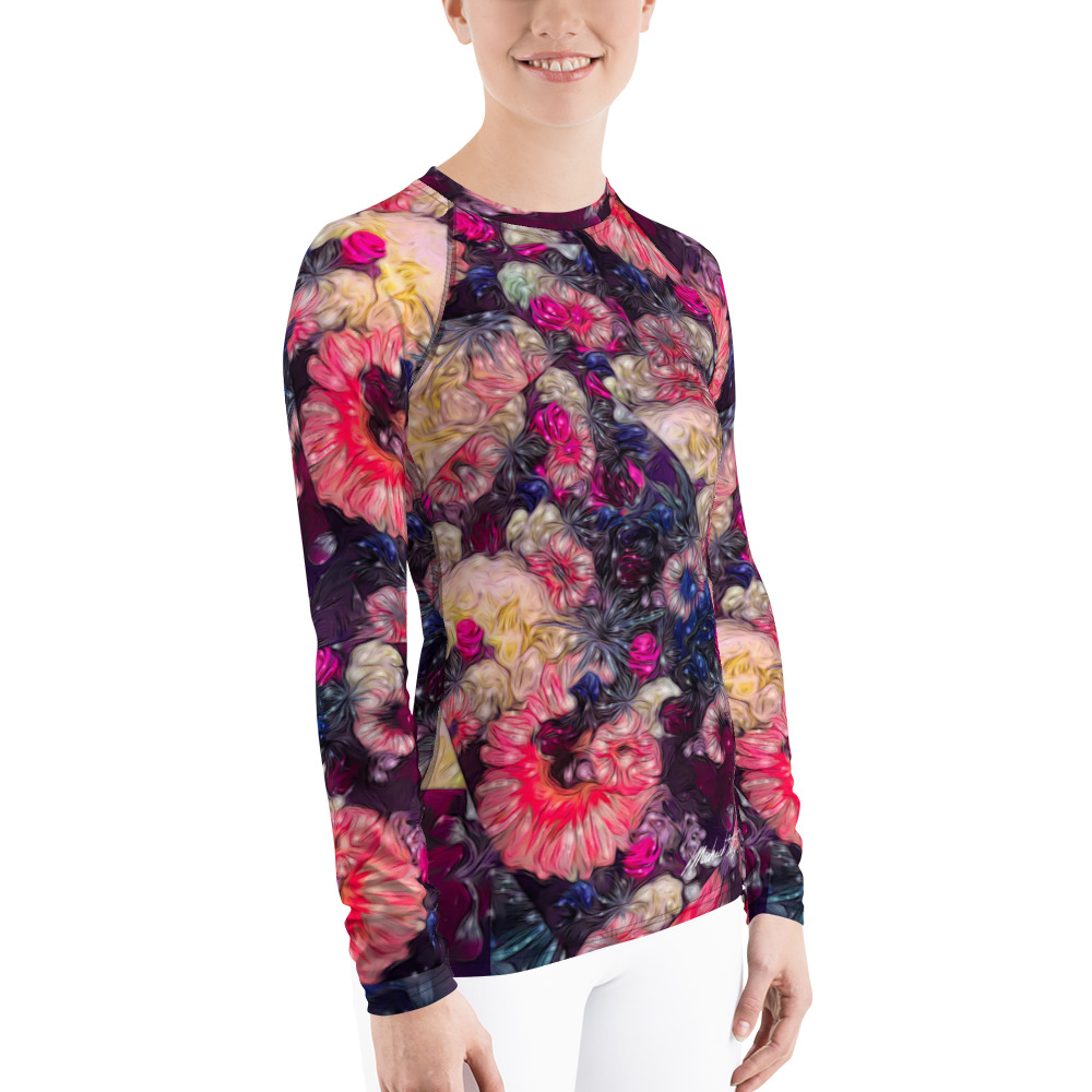 Women's Rash Guard - Michele Crimson Inspiration 17770087 - By Michael B Lloyd - Image 4