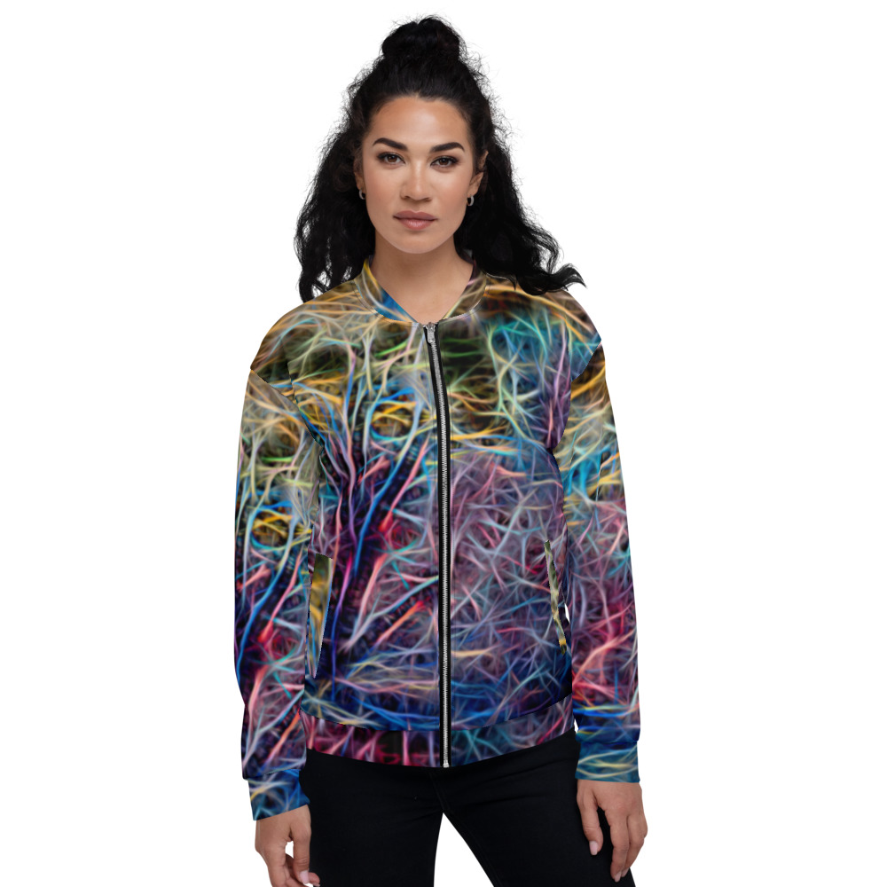 Unisex Bomber Jacket - TREE OF FIRE By Michael B Lloyd IR-P1070522