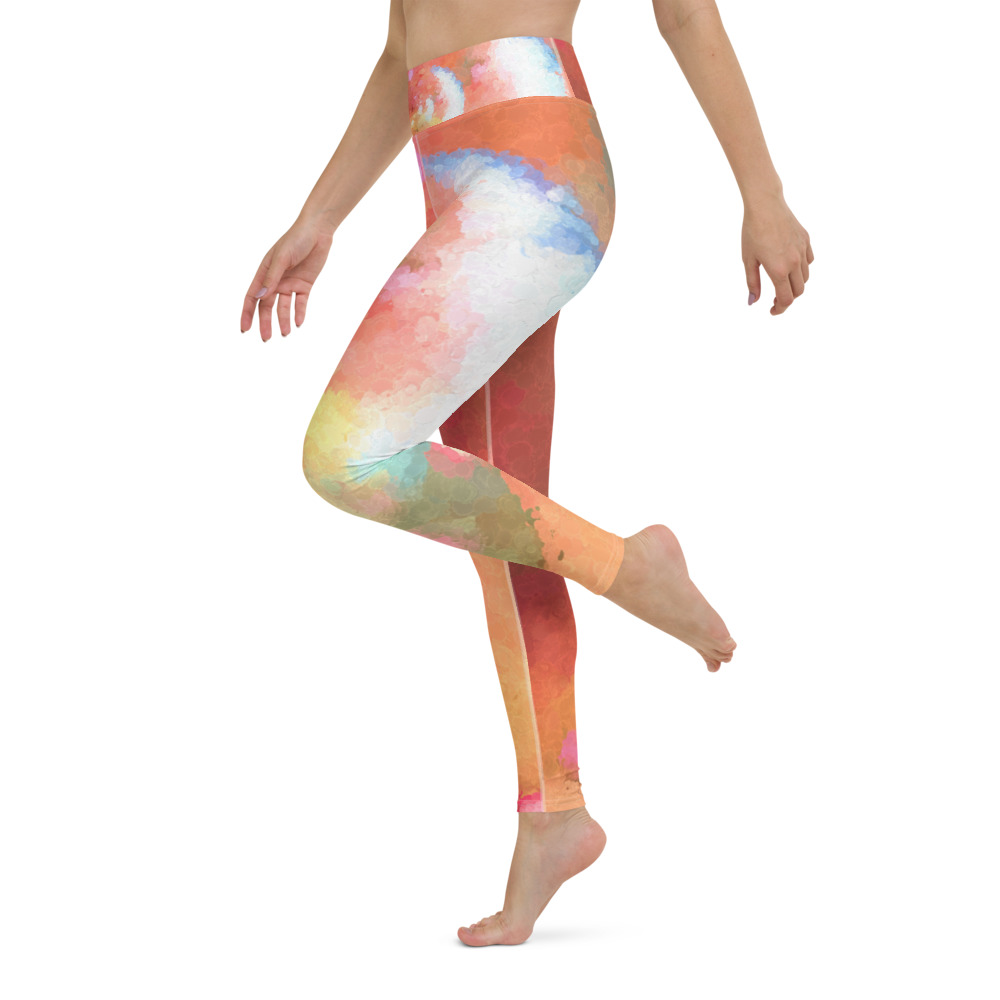 Yoga Leggings - SPIRAL IMPASTO SWIRL 637723 - By Michael B Lloyd - Image 3
