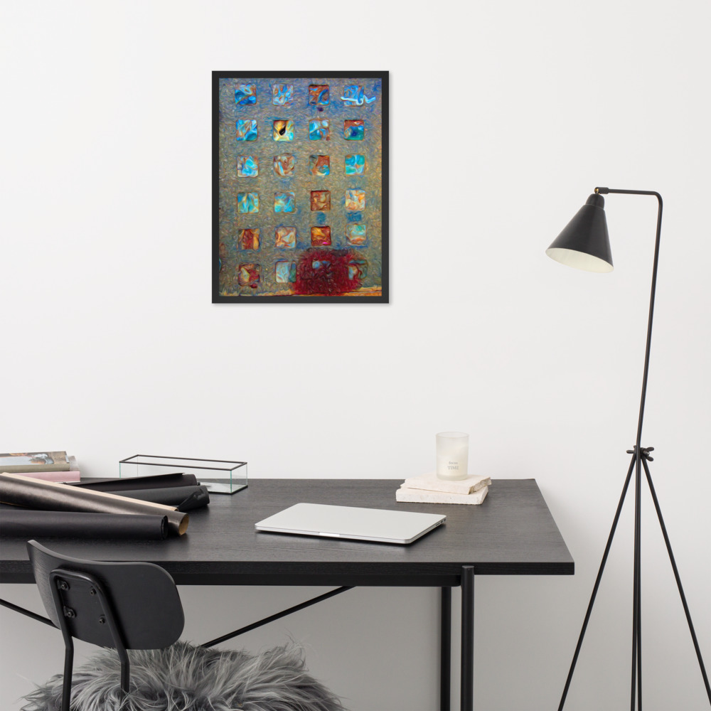 Framed Art Print - BROKEN-GLASS-BLOCKS-By Michael B. Lloyd-9833 - Image 3
