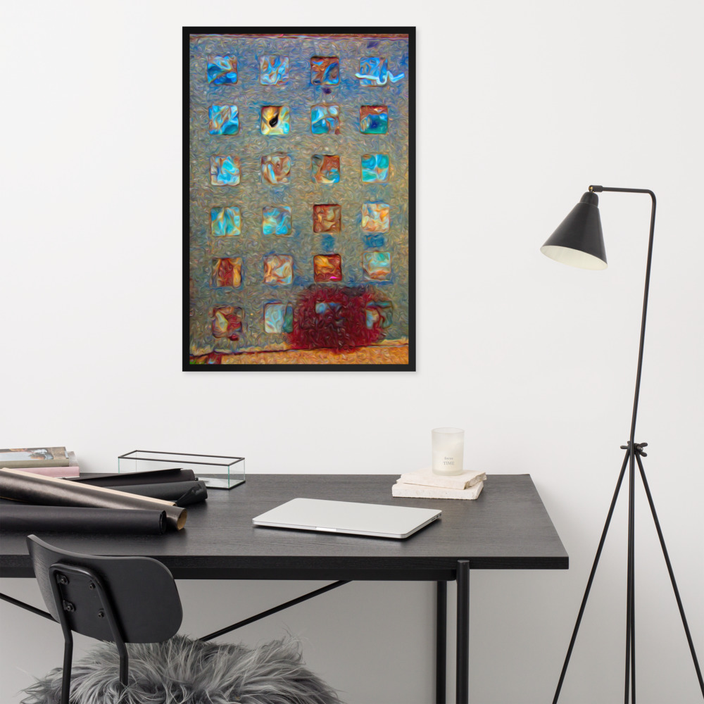 Framed Art Print - BROKEN-GLASS-BLOCKS-By Michael B. Lloyd-9833