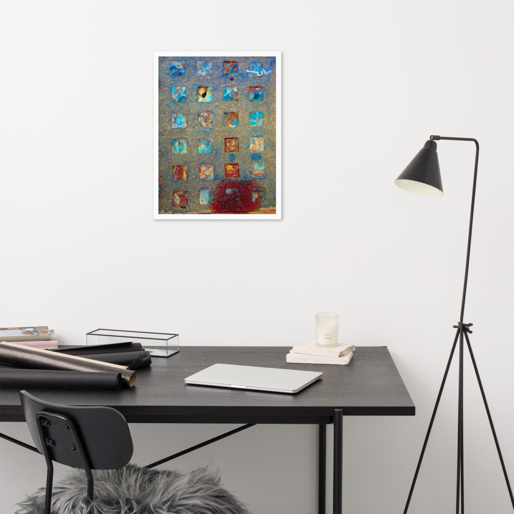 Framed Art Print - BROKEN-GLASS-BLOCKS-By Michael B. Lloyd-9833 - Image 7